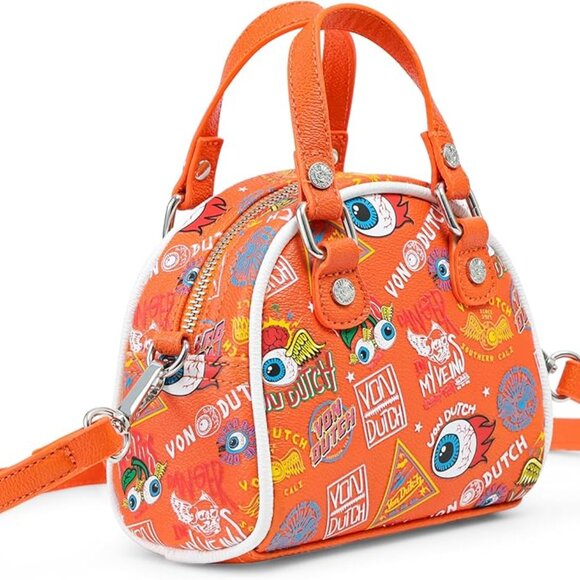 Von Dutch Women's Jax Bowling Bag Purse Handbag with Shoulder Strap New NWT - Picture 3 of 4